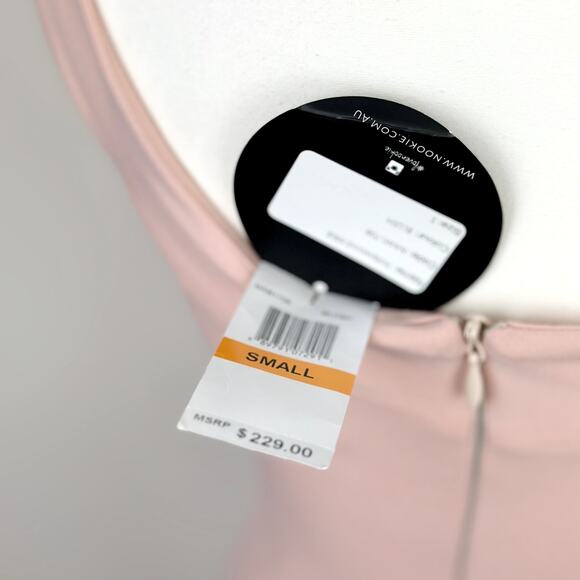 Nookie Hollywood Midi Dress Blush Pink Bodycon Stretch Knit Cocktail Small NWT - Picture 9 of 13